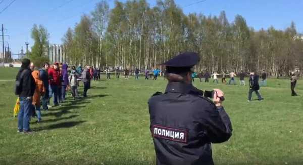 Акция «Народный щит Муринского парка». Фото: скриншот видео vk.com/kalininskiyzapark