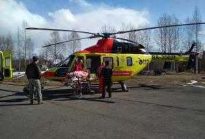 Жителя Карелии с травмами головы доставили на лечение в Петербург вертолетом