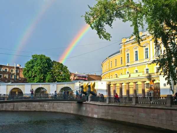 Фото: в небе над Петербургом появилась двойная радуга2