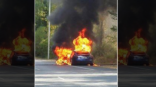 Tesla Model S самостоятельно сгорела во Франции