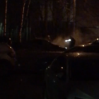 Ночью в Выборгском районе машина сгорела на глазах у владельца (видео)