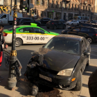 Такси и ДПС устроили погоню в центре Петербурга
