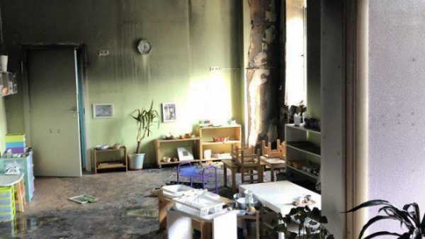 В Петербурге ярким пламенем горел детский сад 