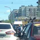 На проспекте Большевиков машина скорой помощи попала в ДТП