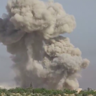 Удар российской авиации по сирийским боевикам попал на видео