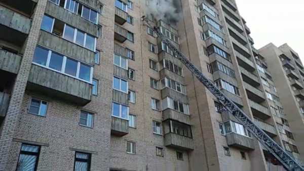 Пожарные спасают петербуржцев из горящей квартиры на Морской набережной1