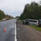 В Лужском районе Ленобласти при столкновении трех микроавтобусов погибли два человека