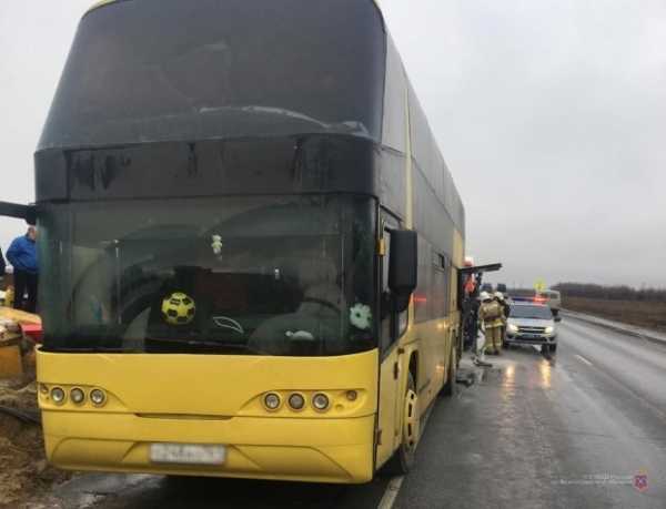 В Волгоградской области загорелся автобус с пассажирами2