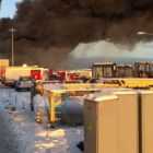 Открытый огонь в ангаре на Московском шоссе ликвидировали