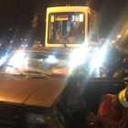 Трамваи встали в пробку из-за ДТП на проспекте Науки