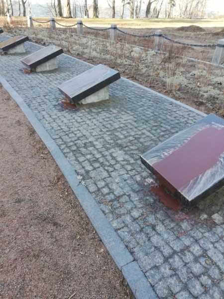 В Ленобласти вандалы залили краской мемориал финским жителям2