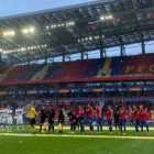 Болельщики ЦСКА вывесили на трибунах вирусный баннер перед матчем с Уфой