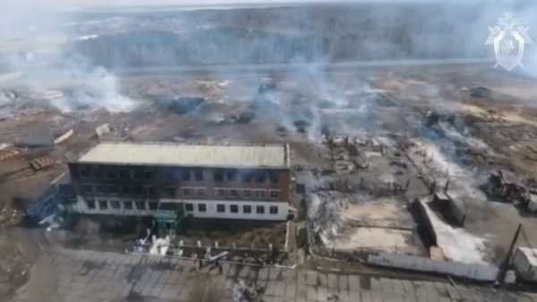 Сгоревшую во время бунта российскую колонию показали с дрона1