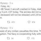 Самолет ВМС США упал в Алабаме