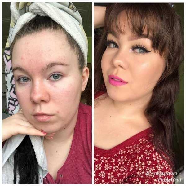 Сила макияжа: 20 фото девушек до и после мейкапа, показывающих на что он способен