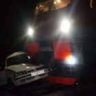 В Приамурье иномарка столкнулась с поездом