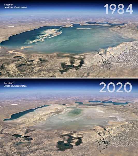 16 сравнительных фото Google Earth, показывающих, как человечество влияет на планету, и это грустная правда