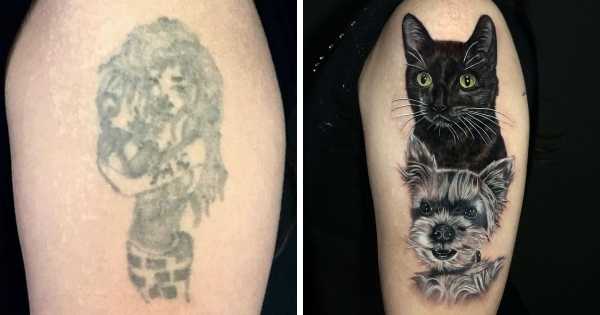 19 случаев, когда мастера сделали на месте старых татуировок новые, доказав, что плохое тату — это не навсегда