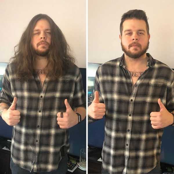 18 людей до и после стрижки, которую они сделали, чтобы подарить свои волосы больным раком