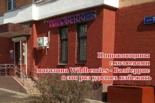 Поножовщины с хозяевами магазина Wildberries - Валберрис, в это раз удалось избежать