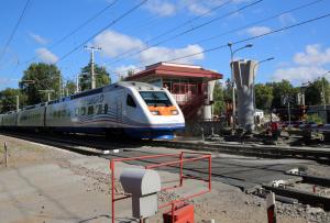 На Финляндский вокзал в Петербурге перегнали поезд «Аллегро» для сообщения с Финляндией на Евро-2020