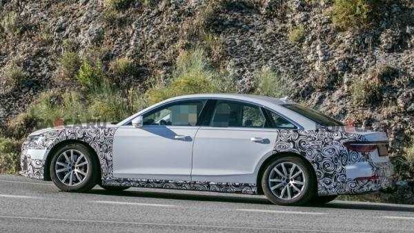 Audi тестирует обновлённый A8: седан проехался на камеру