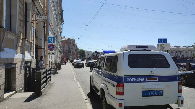 Петербуржец прыгал по капоту полицейской машины 9 мая