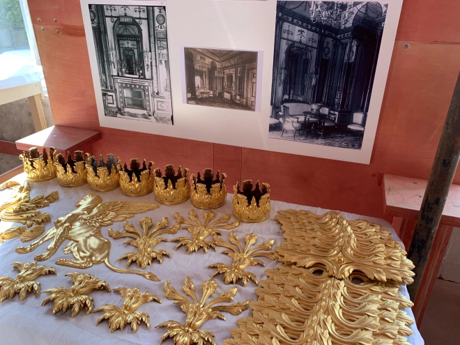 В Екатерининском дворце воссоздают утраченную отделку 8 залов в Зубовском флигеле