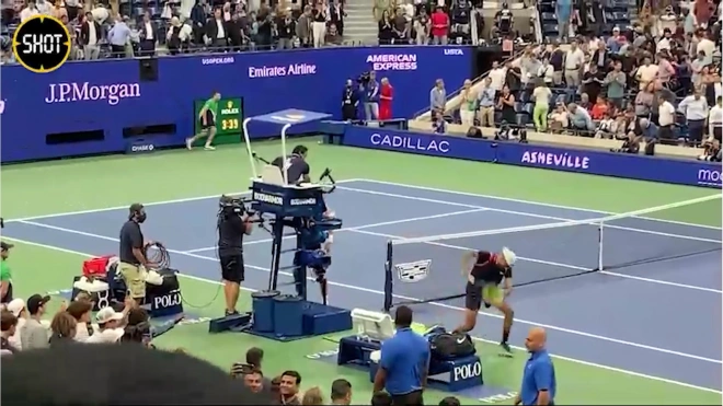Ник Кирьос взбесился после поражения от  Хачанова на US Open