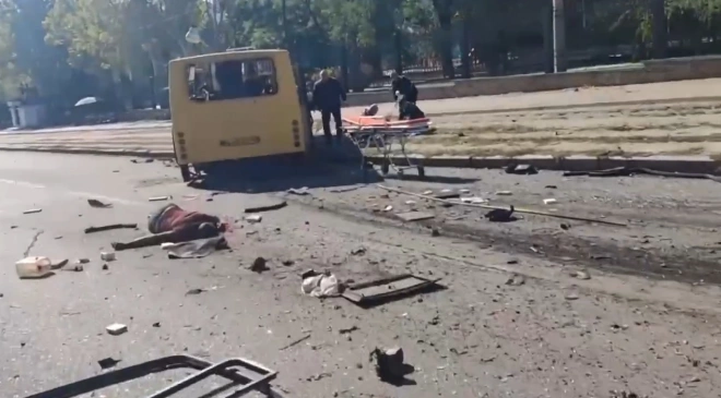 После обстрела крытого рынка в Донецке погибли не менее пяти человек0