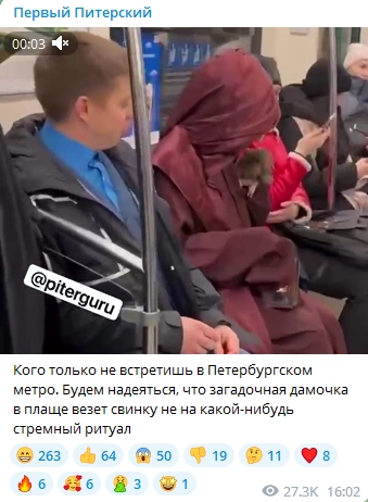 Стало известно, кто ходил в мантии по петербургскому метро