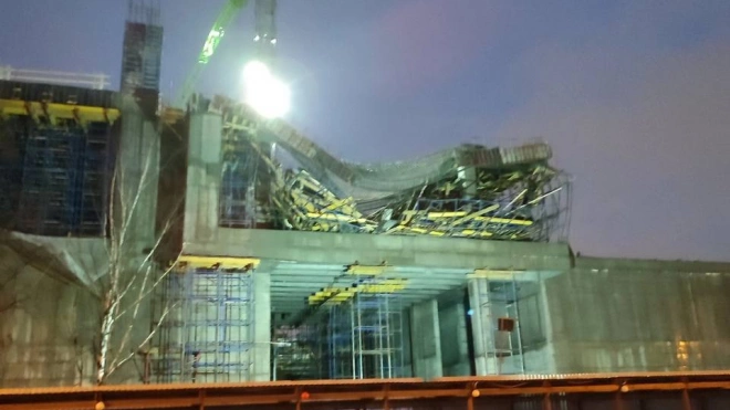 На  стройплощадке фондохранилища Эрмитажа произошло обрушение