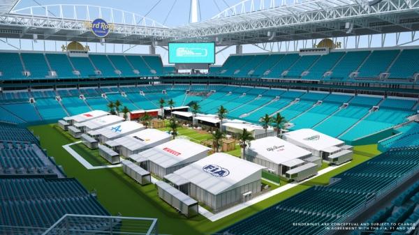 Организаторы Гран При Майами построят деревню для команд Ф1 на футбольном стадионе
