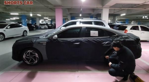 Преобразившаяся Hyundai Sonata снова попозировала шпионам
