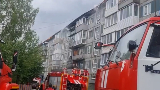  Омске произошел пожар в жилом доме на площади 1,8 тыс. кв. м0