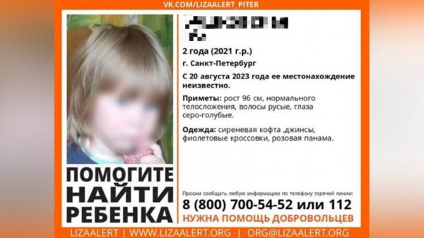 Стало известно, что грозит матери и ее сожителю за потерю двухлетней девочки ночью в Петербурге