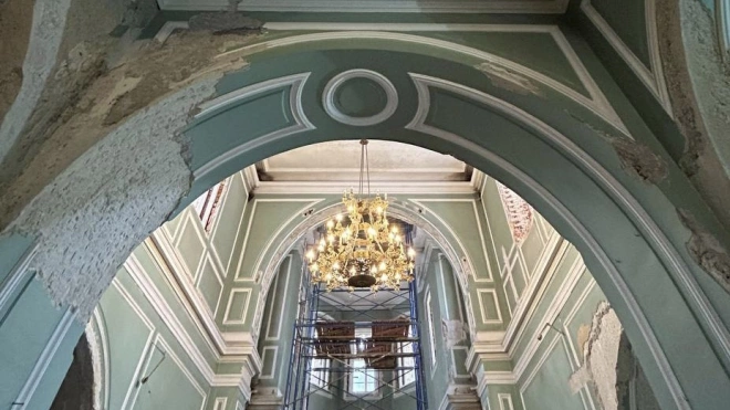 В Пушкине реставрация фасадов Церкви Знамения завершится к концу года