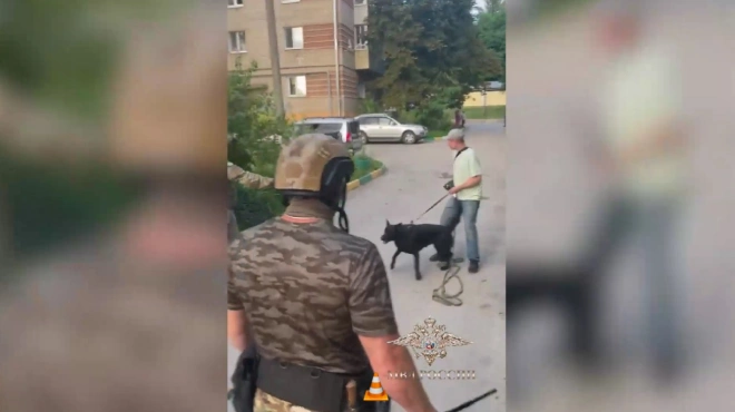 В Туле при задержании наркодилер оказал сопротивление полицейским и спустил с поводка свою собаку0